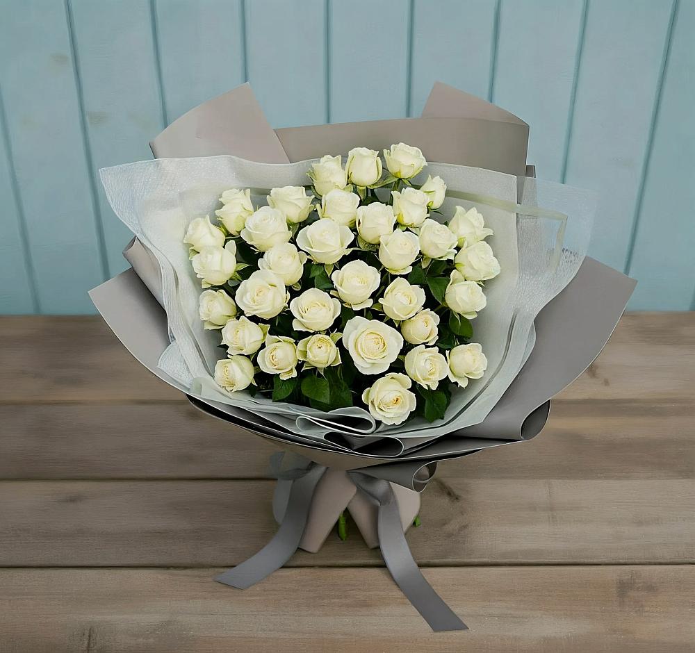 Букет Белоснежная нежность в поселок им. Кирова