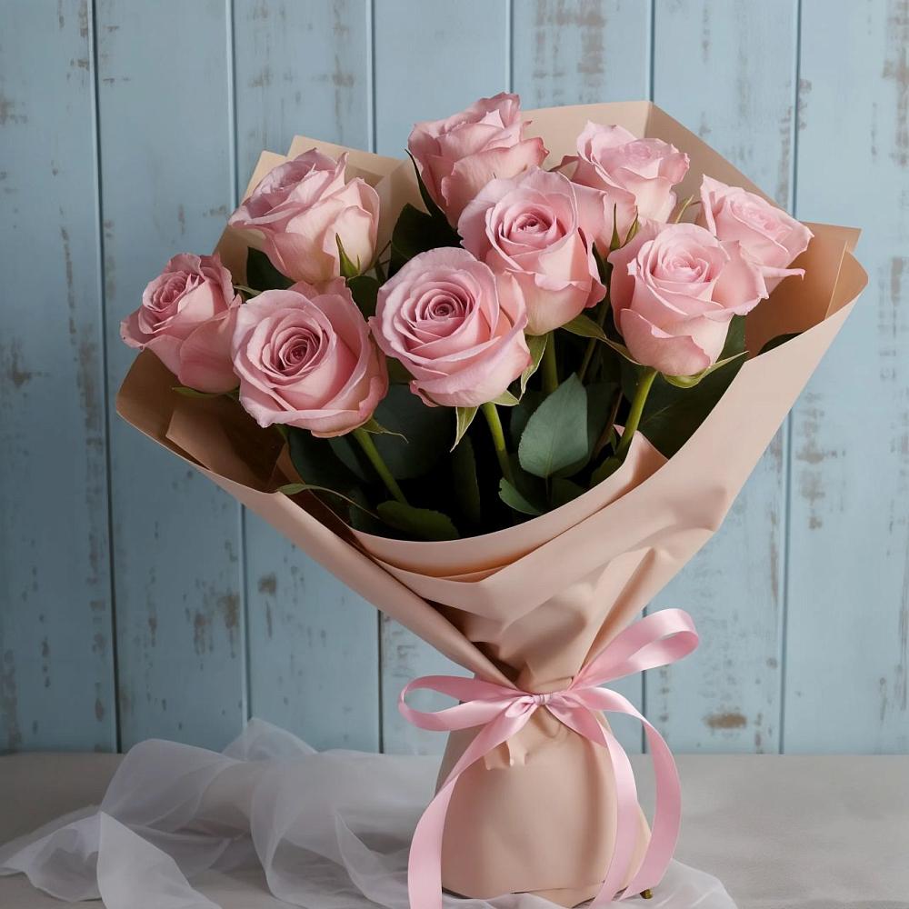 Букет цветов из: Розы в поселок им. Кирова