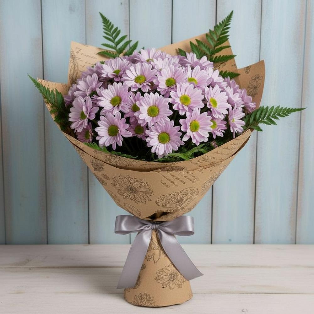 Букет цветов из: Хризантемы в поселок им. Кирова