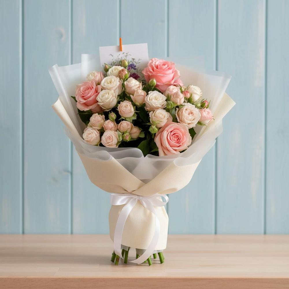 Букет цветов из: Розы в поселок им. Кирова