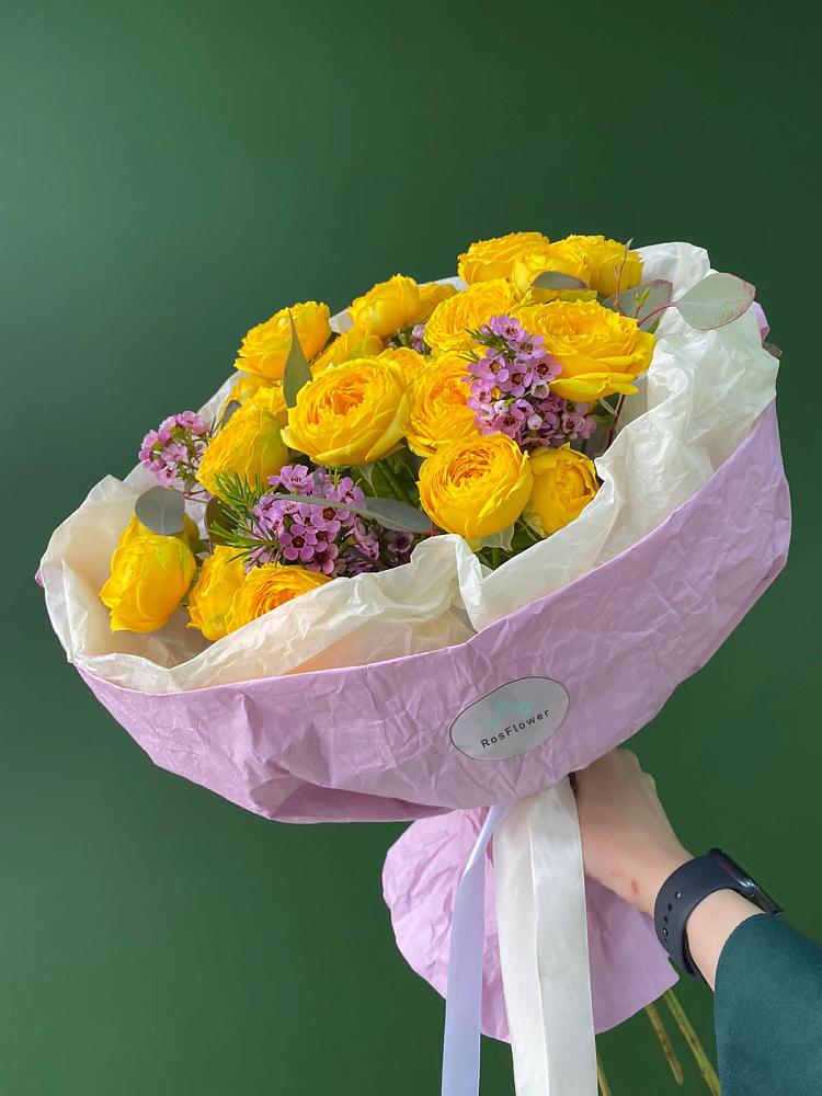 Кустовые желтые розы в поселок им. Кирова Букет Кустовые желтые розы в поселок им. Кирова