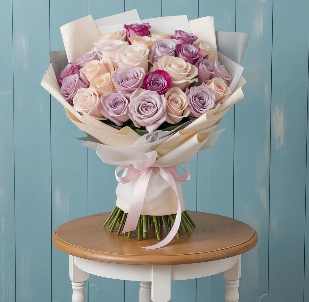 Букет цветов из: Розы в поселок им. Кирова