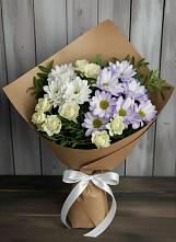 Букет цветов из:  Хризантемы и Розы #REPLACE_PRED# поселок им. Кирова