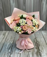 Букет цветов из:  Гвоздики, Розы и Хризантемы #REPLACE_PRED# поселок им. Кирова