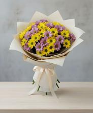 Букет цветов из:  Хризантемы в поселок им. Кирова