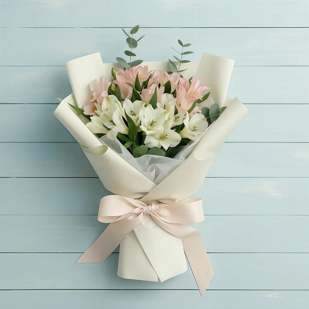 Букет цветов из: Альстромерии в поселок им. Кирова