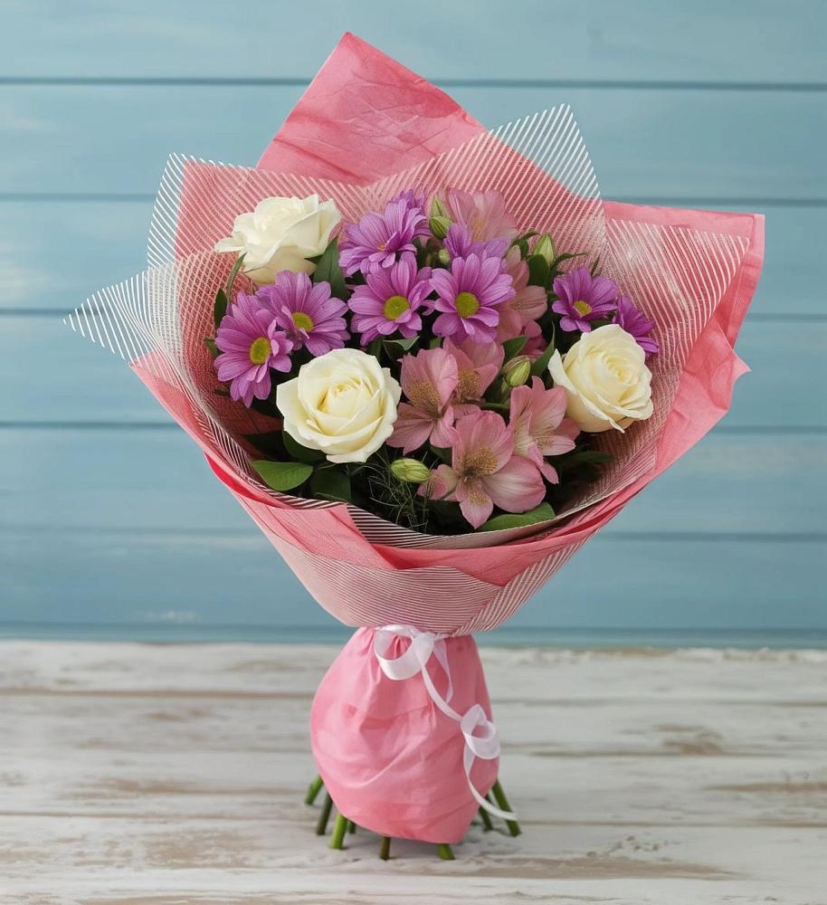 Букет цветов из: Герберы в поселок им. Кирова